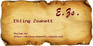 Ehling Zsanett névjegykártya