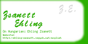 zsanett ehling business card